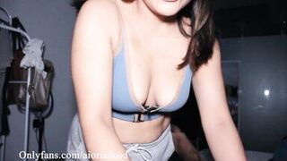 My cock gets hard during my rehab therapy and my stepmom helps me lower my erection!