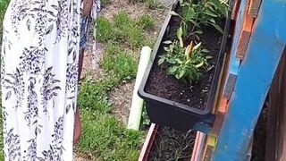 Gardening without t-shirt!