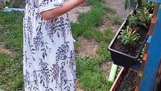 Gardening without t-shirt!