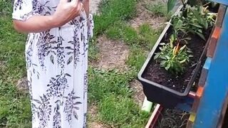 Gardening without t-shirt!