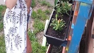 Gardening without t-shirt!