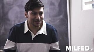 MILF Teacher Seduces her Youthful Student - 2 image
