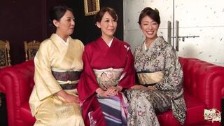 Lustful Asians Keep Their Kimonos on While They Have Intense Group Sex with Deep Creampies - 1 image