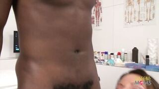 Horny nurse gets her hands on a huge black cock