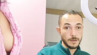 stepmother helps stepson study anatomy