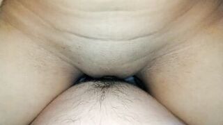 She sits on my small cock so I can compliment her tight pussy