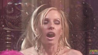 Summoning the demonic blonde milf turns into an anal group sex party with plenty of cocks and brunettes