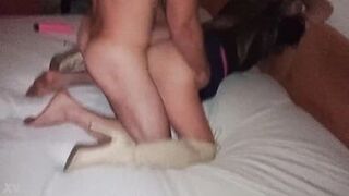 Cuckold hot Hungarian milf bitch fuck in front of her husband.