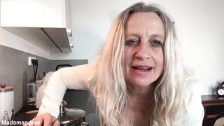 Hot fisting experience in the kitchen in private