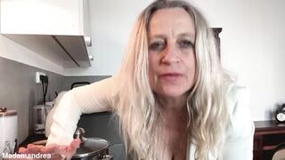 Hot fisting experience in the kitchen in private