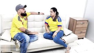 I fuck my sister-in-law's bitch on Independence Day - Cum on buttocks - Spanish Porn