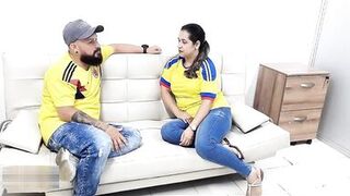 I fuck my sister-in-law's bitch on Independence Day - Cum on buttocks - Spanish Porn