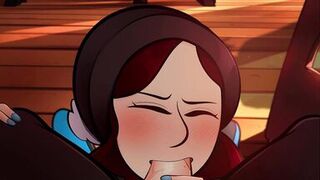 Milf and Librarian blowjob - animation