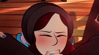 Milf and Librarian blowjob - animation