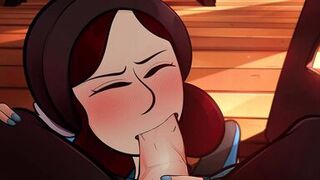 Milf and Librarian blowjob - animation