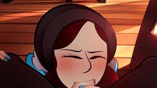 Milf and Librarian blowjob - animation