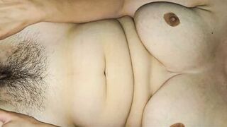 Soaking wet panties while he spanks me before he fucks me till I squirts and cums hands free on my hairy pussy