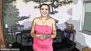 Pov in cartoon format with the naughty maid