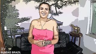 Pov in cartoon format with the naughty maid