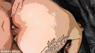 Pov in cartoon format with the naughty maid