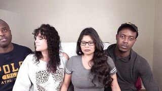 Casting Desperate Amateurs Crimson Hollee Misty Isabella having their tight pussies banged rough