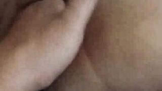 Play with pussy, moaning and orgasm