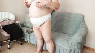 girlfriend with big tits caresses herself in front of the camera