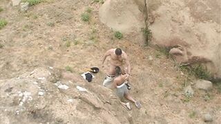 Blonde milf mom outdoors fucking