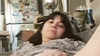 slut milf eats banana from her pussy