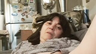 slut milf eats banana from her pussy