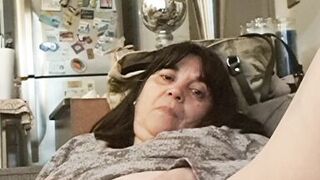 slut milf eats banana from her pussy