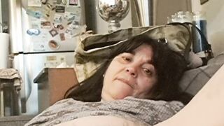 slut milf eats banana from her pussy