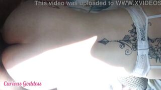 Curious Goddess - Pregnant blonde cheating on husband giving her big ass sucking lover's cock