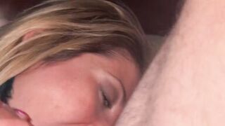 Amateur wife sucks cock and swallows cum