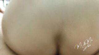 MILF gets fucked and gets cum on her veiny tits with big nipples