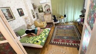 All Natural Big Tits Big Ass Hottest Brunette MILF Babe Fake Photoshoot Ends up with Cumming on Tits