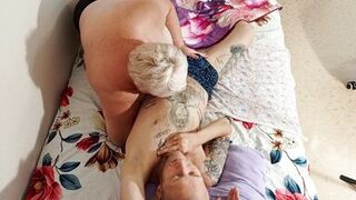 the morning for the stepson began with a blowjob and sex with his mother-in-law