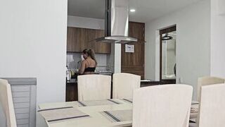 Horny blonde sucks my cock because her husband owes me 3 months of rent