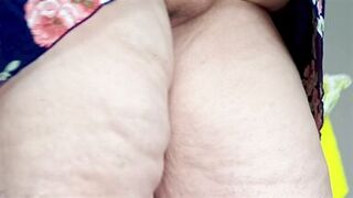 Big booty mature Bbw maid showing her big fat ass and wet juicy white pussy in mini dress close up - chubby pawg milf office - 11 image