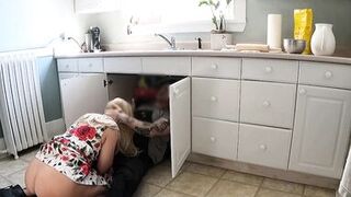 Bored Milf films herself fucking a handyman