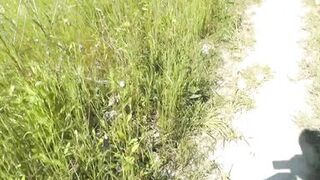 Milf sexy woman sunbathing naked on river bank. Naked in public. Wild beach Nudist. Ass. Pussy. Blonde. Doggystyle. Outside. POV