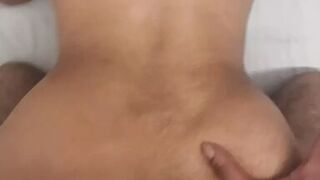 Stepmother big ass doggy style fuck and stepsister tight hairy pussy fuck hard core enjoying stepbrother Dick creampie shot - 1 image