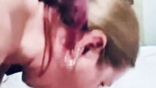 Stepmom and stepson shard holiday hotel room