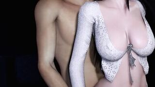 3D busty hot stepmom with big boobs cheating with her big cock stepson - 4 image