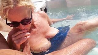 Mature Amateur Wife Selena Enjoys Outdoor Blowjob