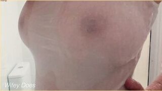 Wifey has amazing tits for wet shirt braless
