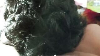 Indian aunty has a cock in mouth and ass