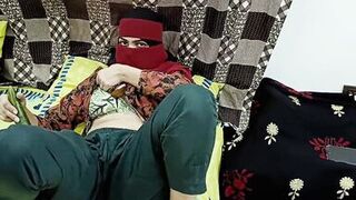 Desi Stepmom in Hijaab Playing With Cucumber