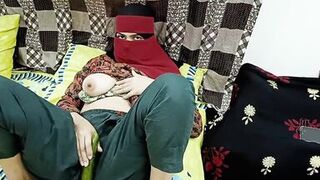 Desi Stepmom in Hijaab Playing With Cucumber - 6 image