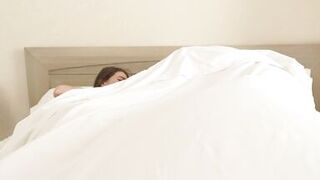 Busty Colombian babe gets into the bed of her stepson and his girlfriend for a threesome